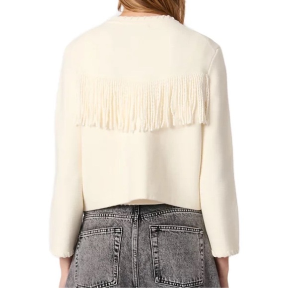 Maje Moussailla Fringe Cardigan Size 3 - Picture 4 of 8